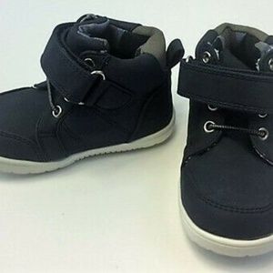 “BORN LABEL” TODDLER Boys Micro Suede Navy Boots N
